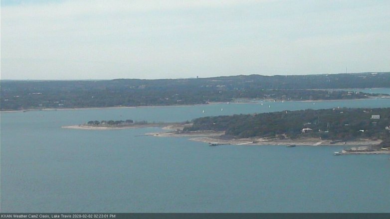 Lake Travis webcam, February 2, 2020 2:25 PM CT