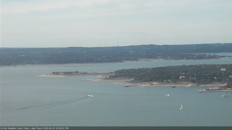 Lake Travis webcam, February 2, 2020 2:45 PM CT