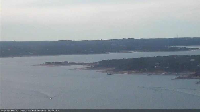 Lake Travis webcam, February 2, 2020 4:25 PM CT