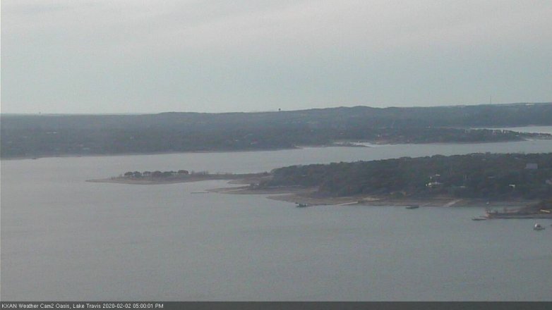 Lake Travis webcam, February 2, 2020 5:00 PM CT