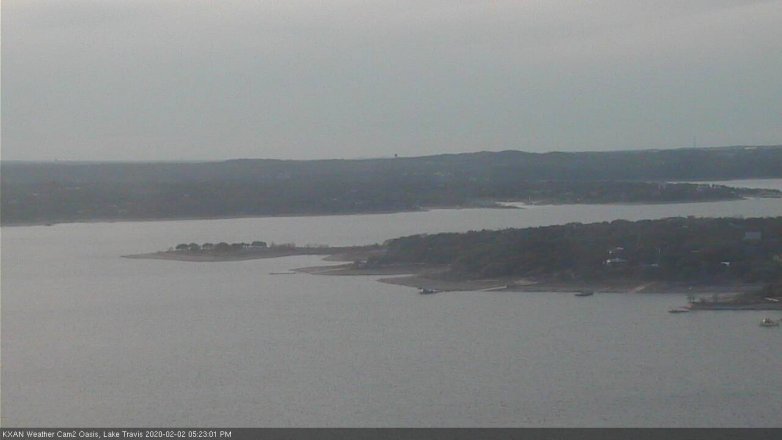 Lake Travis webcam, February 2, 2020 5:25 PM CT
