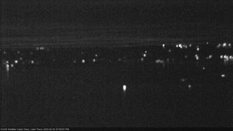 Lake Travis webcam, February 2, 2020 7:00 PM CT