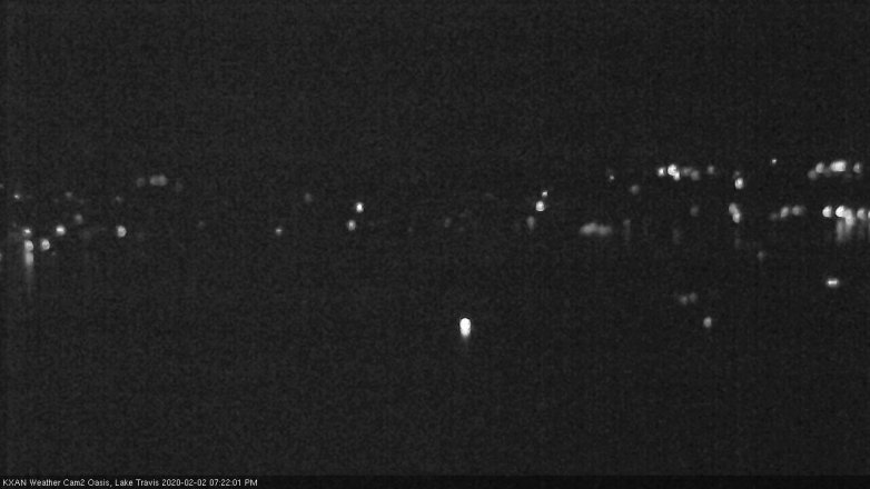 Lake Travis webcam, February 2, 2020 7:25 PM CT