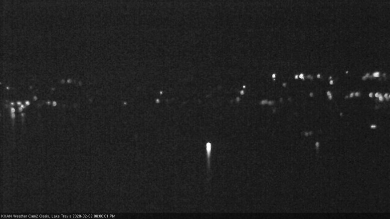 Lake Travis webcam, February 2, 2020 8:00 PM CT