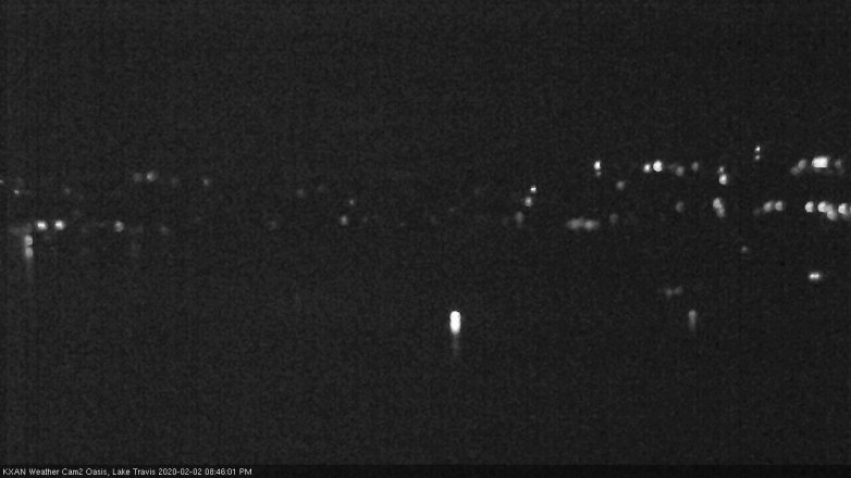 Lake Travis webcam, February 2, 2020 8:45 PM CT