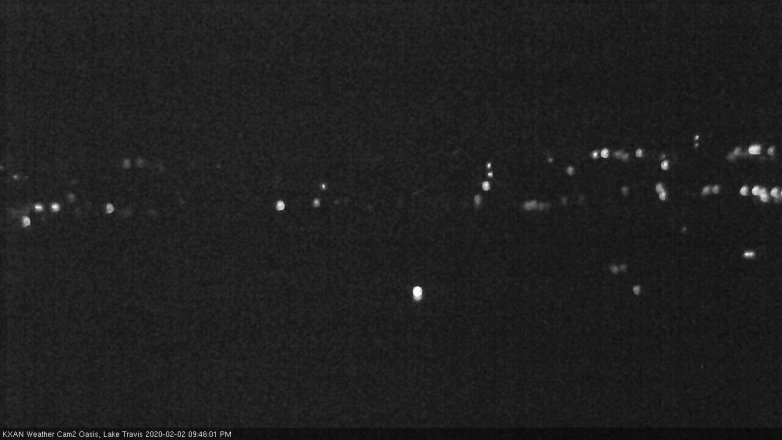 Lake Travis webcam, February 2, 2020 9:45 PM CT