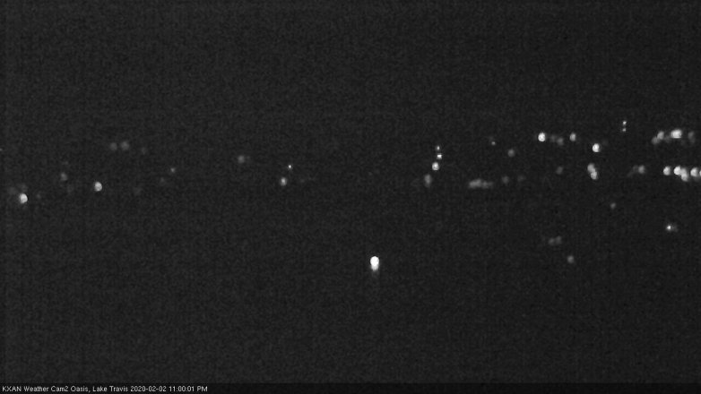 Lake Travis webcam, February 2, 2020 11:00 PM CT