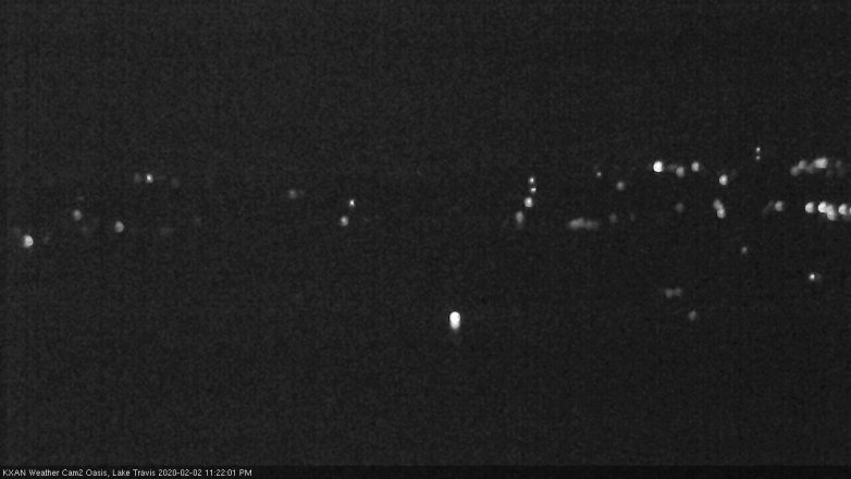 Lake Travis webcam, February 2, 2020 11:25 PM CT