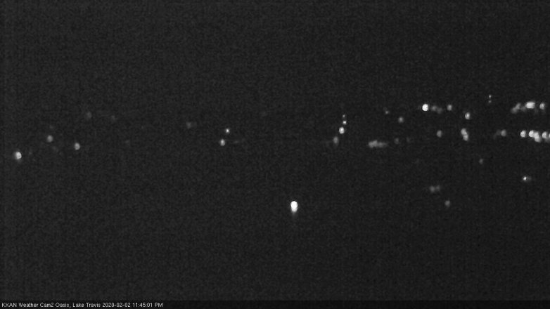 Lake Travis webcam, February 2, 2020 11:45 PM CT