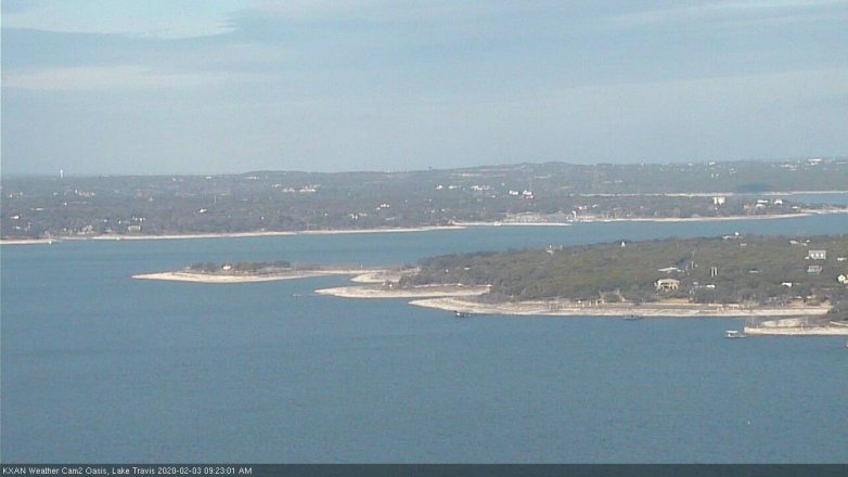 Lake Travis webcam, February 3, 2020 9:25 AM CT