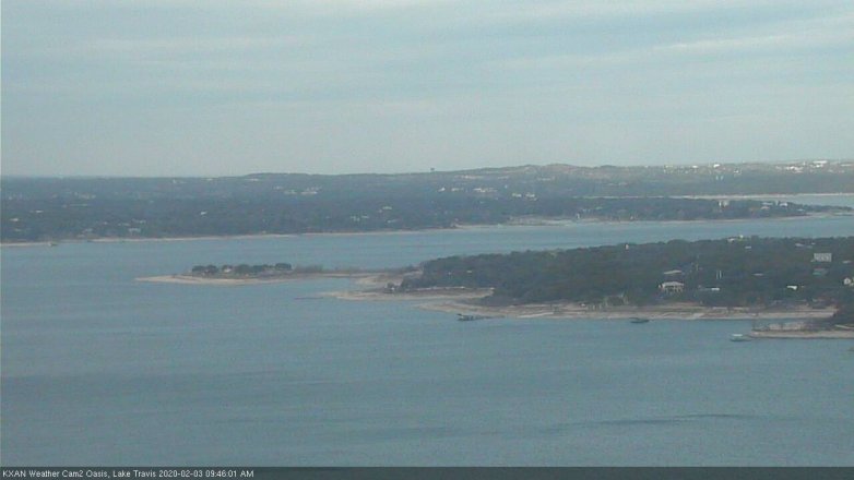 Lake Travis webcam, February 3, 2020 9:45 AM CT
