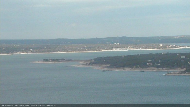 Lake Travis webcam, February 3, 2020 10:00 AM CT