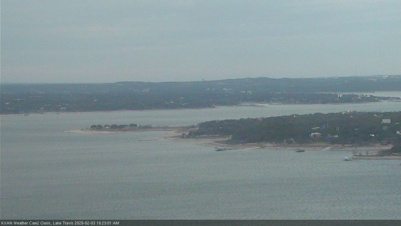 Lake Travis webcam, February 3, 2020 10:25 AM CT