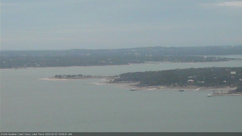 Lake Travis webcam, February 3, 2020 10:45 AM CT