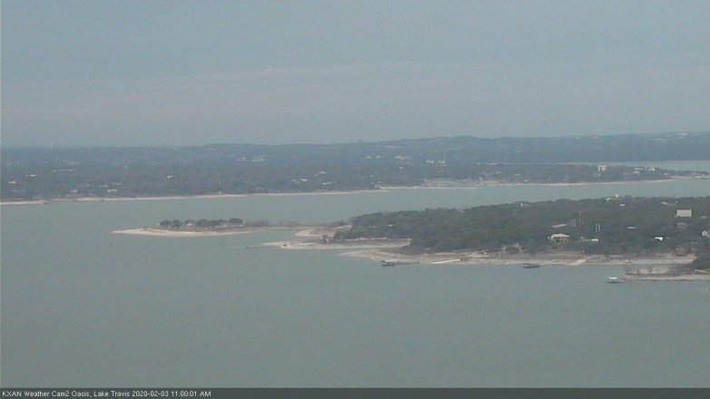 Lake Travis webcam, February 3, 2020 11:00 AM CT