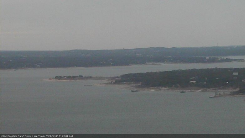 Lake Travis webcam, February 3, 2020 11:25 AM CT