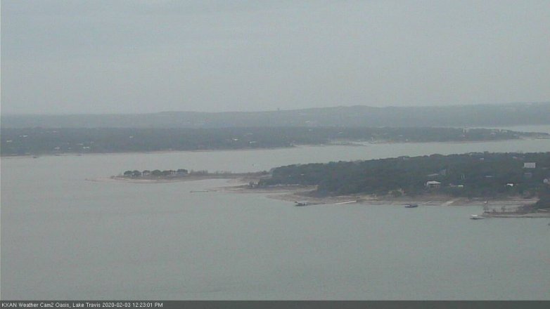 Lake Travis webcam, February 3, 2020 12:25 PM CT