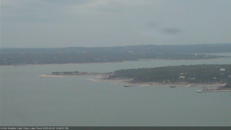 Lake Travis webcam, February 3, 2020 12:45 PM CT