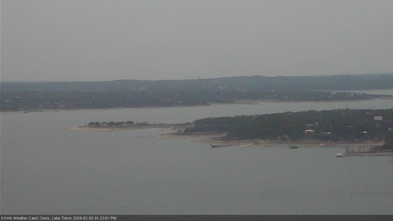 Lake Travis webcam, February 3, 2020 1:25 PM CT