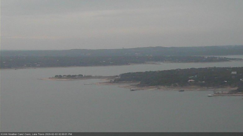 Lake Travis webcam, February 3, 2020 2:00 PM CT