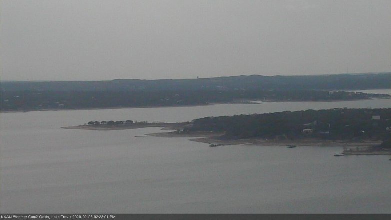 Lake Travis webcam, February 3, 2020 2:25 PM CT