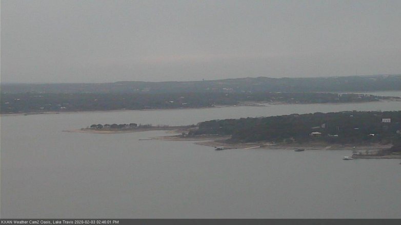 Lake Travis webcam, February 3, 2020 2:45 PM CT