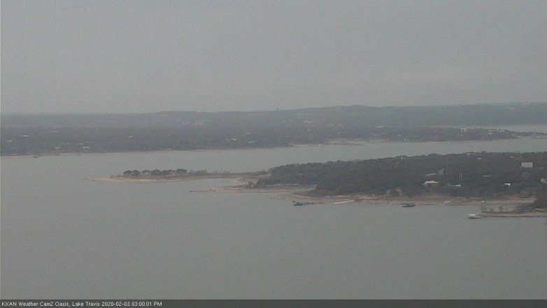 Lake Travis webcam, February 3, 2020 3:00 PM CT