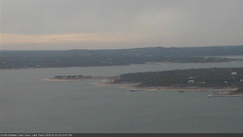 Lake Travis webcam, February 3, 2020 3:25 PM CT