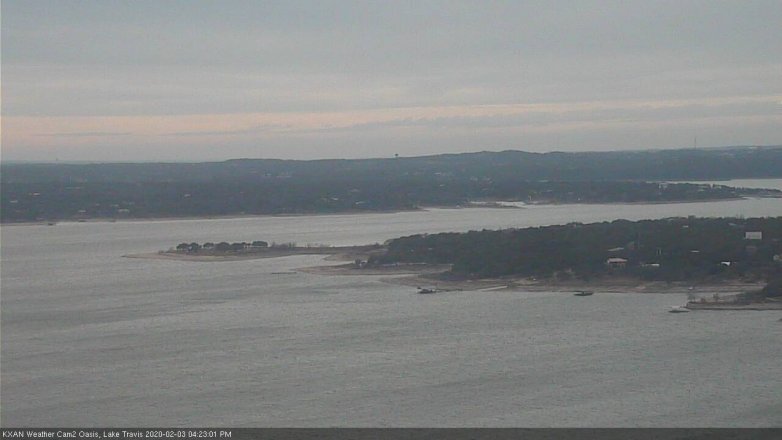 Lake Travis webcam, February 3, 2020 4:25 PM CT