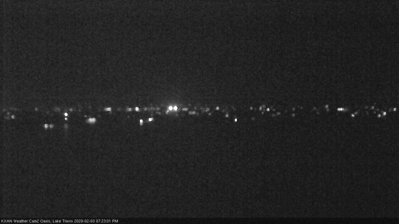 Lake Travis webcam, February 3, 2020 7:25 PM CT