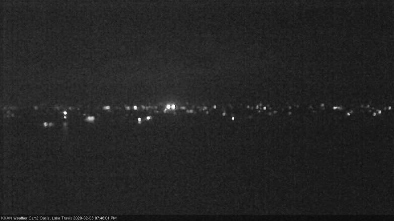 Lake Travis webcam, February 3, 2020 7:45 PM CT