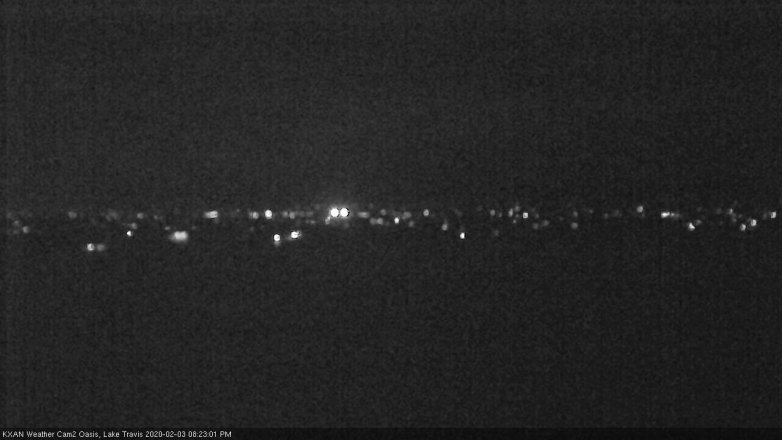 Lake Travis webcam, February 3, 2020 8:25 PM CT