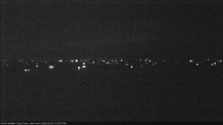 Lake Travis webcam, February 3, 2020 11:25 PM CT