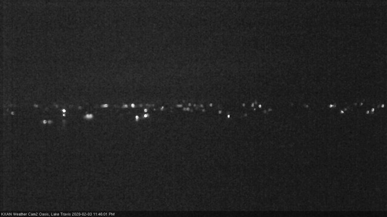 Lake Travis webcam, February 3, 2020 11:45 PM CT