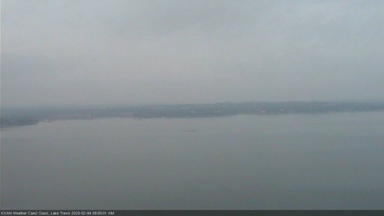 Lake Travis webcam, February 4, 2020 9:00 AM CT