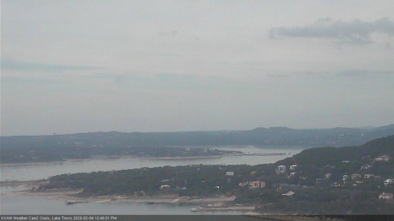 Lake Travis webcam, February 4, 2020 12:45 PM CT