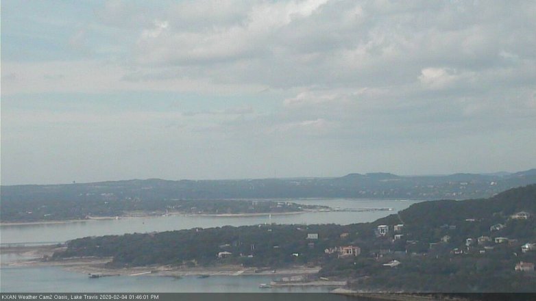 Lake Travis webcam, February 4, 2020 1:45 PM CT