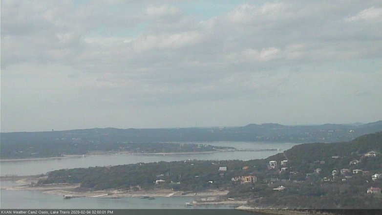Lake Travis webcam, February 4, 2020 2:00 PM CT