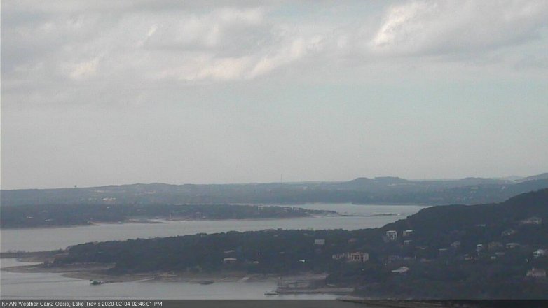 Lake Travis webcam, February 4, 2020 2:45 PM CT