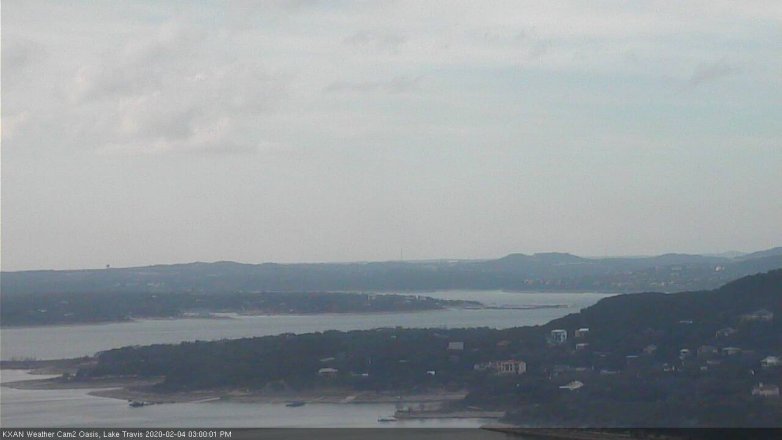 Lake Travis webcam, February 4, 2020 3:00 PM CT