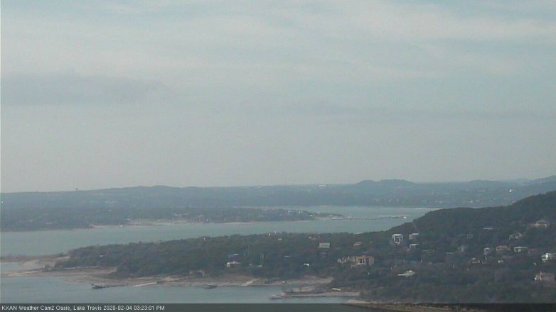 Lake Travis webcam, February 4, 2020 3:25 PM CT
