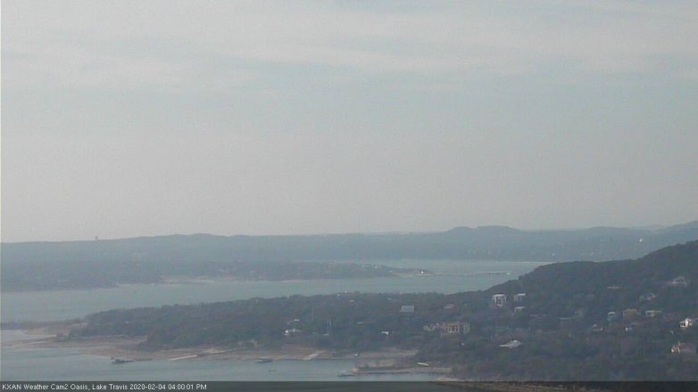Lake Travis webcam, February 4, 2020 4:00 PM CT