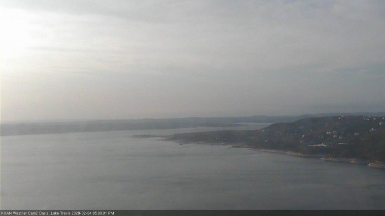 Lake Travis webcam, February 4, 2020 5:00 PM CT