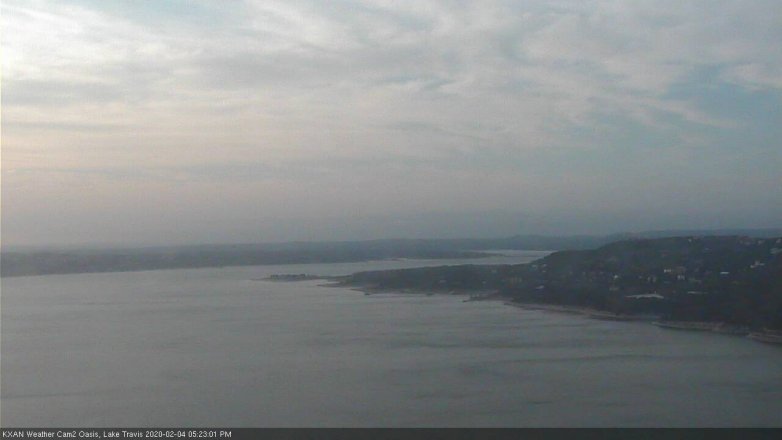Lake Travis webcam, February 4, 2020 5:25 PM CT