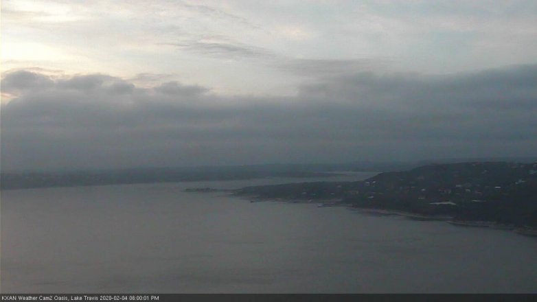 Lake Travis webcam, February 4, 2020 6:00 PM CT