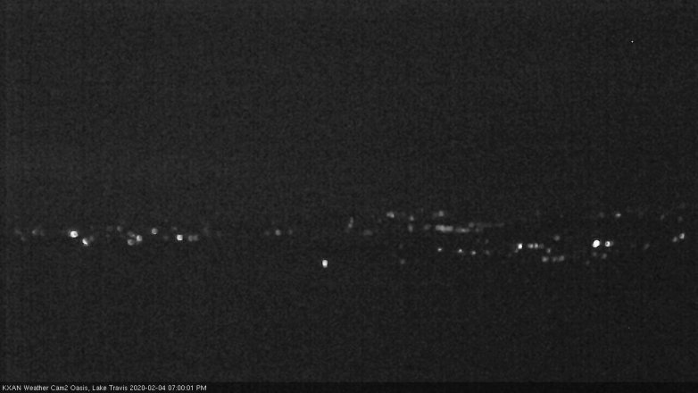 Lake Travis webcam, February 4, 2020 7:00 PM CT
