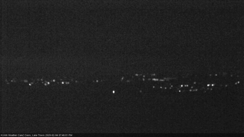 Lake Travis webcam, February 4, 2020 7:45 PM CT