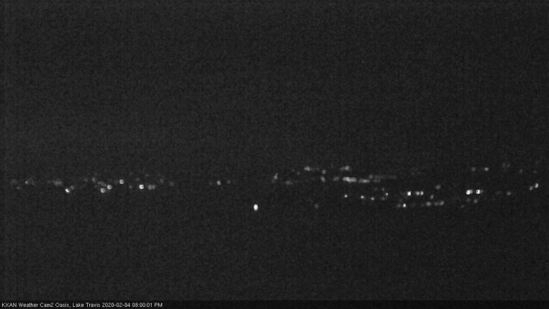 Lake Travis webcam, February 4, 2020 8:00 PM CT