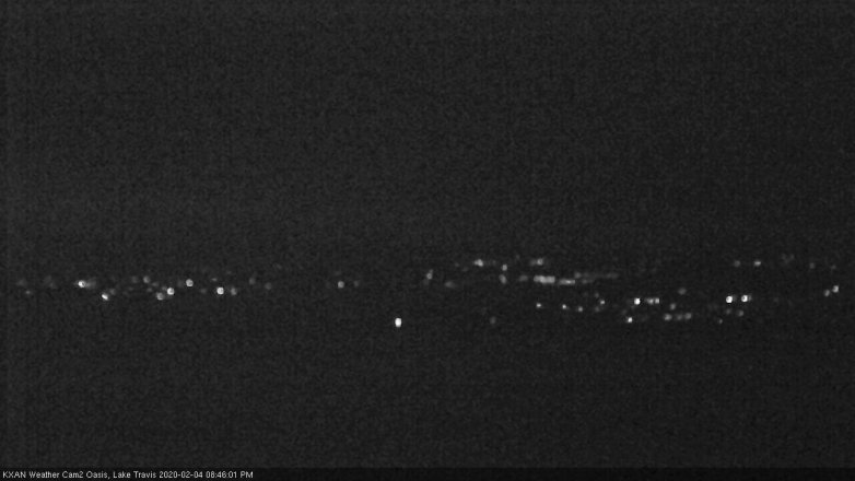 Lake Travis webcam, February 4, 2020 8:45 PM CT