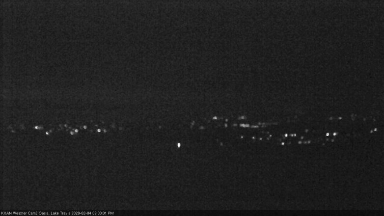Lake Travis webcam, February 4, 2020 9:00 PM CT